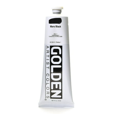 Golden Heavy Body Acrylic Paints Mars Black 5 Oz. 23486