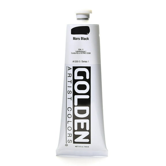 Golden Heavy Body Acrylic Paints Mars Black 5 Oz. 23486