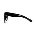 thumbnail image 4 of Flat Top Shield Horn Rim Hip Hop Sunglasses Black Smoke, 4 of 4