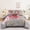 Gray Pink, variant on URBONUR 3 Pcs Floral Comforter Set Queen Size, Brown Gold Botanical Bedding Set, White Flower Butterfly Leaves Printed Bed Sets with 2 Pillowcases for Women Men