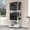 White, variant on Printer Stand with Storage Shelf,3 Tier Printer Cart with Wheels,Mobile Printer Table for Home Office,Stands for Printer Heat Press Scanner Fax,Industrial Style (White)
