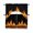 Orange, variant on Abstract Green Flame Swag Valances for Windows, Flickering Fire Pattern Black Swag Curtains for Kitchen, Living Room, Small Window Treatments Drapes Curtains for Cafe, Bathroom, Bedroom, 56"x36"