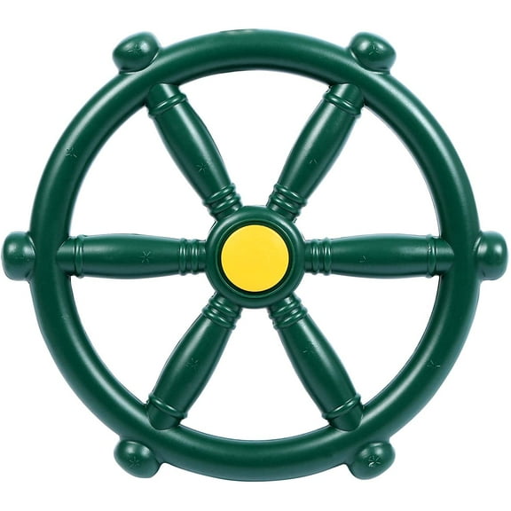REDCAMP Pirate Ship Wheel 2.0, Swingset Steering Wheel Playset Accessories, Playground Accessories for Backyard Outdoor, Green