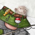 thumbnail image 2 of Yiaed Fishing Gnome Print Dog Blankets-Cat Blanket Washable for Couch Protection,Puppy Blanket, Soft Plush Reversible Throw Furniture Protector-Large, 2 of 8