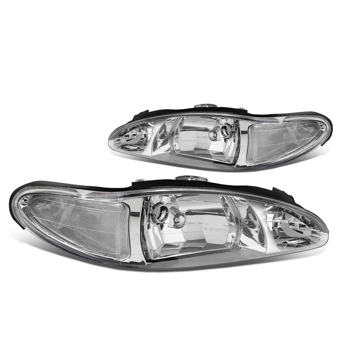 For 97-02 Ford Escort DNA Motoring HL-OH-020-CH-CL1 Pair of Headlight