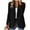 Black, variant on Sentmoon Women's Blazers & Suit Jackets Turndown Collar Long Sleeve Button Down Summer Blazer Oversized Solid Color Slim Stretchy Office Travel Clothes Women Casual for Interviews Khaki XXL