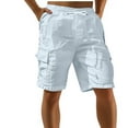 thumbnail image 2 of JIUKE Cargo Shorts for Men Drawstring Summer Beach Outdoor Hiking Shorts Lightweight Active Knee Length Shorts, 2 of 6