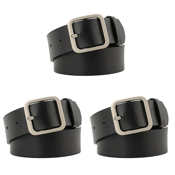 FENGGUIQU Female Belt Black Adjustable Fashionable 3Pcs