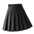 thumbnail image 3 of Falda plisada Mini uniforme de colegiala de tenis de cintura alta con pantalones cortos, negro, XL Vogacara AP001094-09, 3 of 7