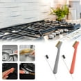 thumbnail image 1 of Cepillo de limpieza de cocinas de gas 3 en 1 con cerdas de acero, raspador de plástico y herramienta para grietas - Cepillo para eliminar manchas de aceite para cocinas, 18 cm, 1 of 2