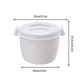 thumbnail image 3 of Yoloke Large Microwave Rice Cooker & Insulated Lunch Box - Food-Safe Plastic, Thickened Pot Body, Double Lid Design, Reusable, for Cooking Rice(White), 3 of 4