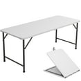 thumbnail image 4 of DEXTRUS Table Pliante Blanche 6 Pieds, Table Extérieure avec Surface HDPP Durable, Table Rectangulaire Pliable avec Poignée de Transport Pratique pour Pique-Niques, Réunions, Aventures en Plein Air et Fonctions Intérieures, 4 of 10