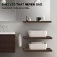 thumbnail image 2 of 17inch 3 Pcs Solid Wood Wall Mounted Floating Shelves for Bedroom Bathroom Living Room, 2 of 5