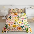 thumbnail image 2 of Feelyou Cartoon Flower Teens Twin Comforter Sets, Kawaii Plant Leaves Bedding Set, 2pcs, 2 of 8
