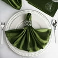 thumbnail image 2 of Efavormart 25 Pack | Olive Green Seamless Satin Cloth Dinner Napkins, Wrinkle Resistant | 20"x20", 2 of 11