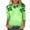 13 Green, variant on St Patricks Day Shirt, Women's 3/4 Sleeve Top, Crewneck Tee Shirts Blouse Women's Casual St. Patrick's Day Print Blouses Round Neck Three Quarter Sleeve T-Shirt Tops