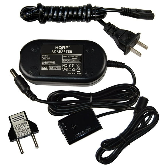 HQRP Kit AC Power Adapter and DC Coupler for Sony AC-PW20 fits Alpha NEX-5 NEX-5N NEX-5A NEX-5C NEX-5CA NEX-5CD NEX-5H NEX-5K NEX-7 NEX-FD3 Digital Camera