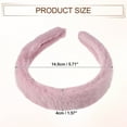 thumbnail image 5 of Unique Bargains Fluffy Fuzzy Headband Solid Color Hair Band Plush Headband Soft Fuzzy Hair Hoop Fashion Accessory Pink, 5 of 7