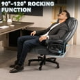 thumbnail image 3 of BOSSIN 500lbs Big and Tall Office Chair,Heavy Duty Computer Desk Chair with Adjustable Lumbar Support, 3 of 9