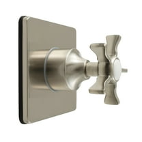 Kingston Brass KS3048NX Hamilton Single-Handle Three-Way Diverter Valve with Square Trim Kit, Brushed Nickel