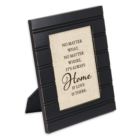 Cottage Garden Love is Always Home Black Beaded Board 5 x 7 Table Top and Wall Photo Frame