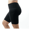 thumbnail image 3 of High Waist Black Yoga Running Compression Biker Shorts for Workouts Exercise with 3 Pockets, 3 of 6