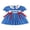 Blue, variant on BemeyourBBs Toddler Baby Girl 4th of July Dress Outfit Little Baby Girl Patriot Independence Day Dress Summer Smocked Dress Puff Short Sleeve Doll Collar Star Stripes Print Bow Decor A Line Dress