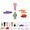 B-5pcs#124, variant on Meccha Chameleon Game Mini Figurine, 3D Printed Hide and Seek Cute Statue Model Character, Pastel Multi-Pose Figure Desktop Decor Gifts for Super Chameleon Game Lovers Kids C-7pcs
