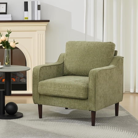 huisuilinss mid-century accent chair linen product
