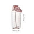 thumbnail image 3 of AuroraX Large-Capacity Water Bottles Clear 64 oz Press-Switch Sports Cups,Travel Carry Handle Leakproof Straw Lid Water Cup(Pink), 3 of 6