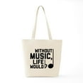 thumbnail image 6 of CafePress - Without Music Life Would Be Flat Tote Bag - Unisex Canvas Tote Bag, Beige, 1-Piece, 6 of 7