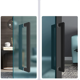 thumbnail image 2 of Manija de puerta de baño doble mate de 2 piezas para gabinetes de ducha de oficina de hotel Tirador, negro, 2.5 * 3.8 * 60 cm TUNC Sencillez, 2 of 5