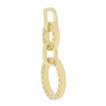 thumbnail image 2 of 14k Yellow Gold, Double Ring Circle of Life Pendant Circular Round Charm Created CZ 15.5mm NO Necklace, 2 of 7