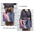 thumbnail image 6 of Iauyy 16inch Laptop Briefcase for Men/Women , Detachable Strap & Padded Compartment，Water-Resistant BagBusiness Travel File and Notepad,Swirls Of Pink and Purple, 6 of 7