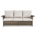 thumbnail image 6 of PARKWELL Wicker Outdoor 3 Seater Sofa,Patio Rattan Couch with Cushions Deep Seat,Beige, 6 of 11