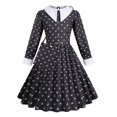 thumbnail image 1 of Miércoles Addams Cos vestido de fiesta de los niños Adams familia negro vestido de gasa vestido de disfraz de Halloween, 1 of 4