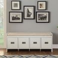 thumbnail image 3 of ACME Berci Bench in White and Beige, 3 of 8
