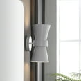 thumbnail image 2 of SAFAVIEH Bynner 2-Light LED White Iron Wall Sconce with White Shade, Set of 2, 2 of 10