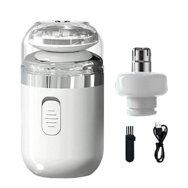 tredstone Rasage Efficace avec Rasoir Électrique Multifonction pour Hommes Mini Rasoir Électrique Portable Barbe Blanc 76.1mm*36.5mm