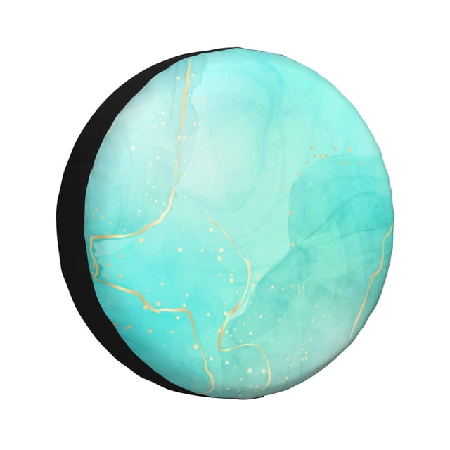 Balery Cyan Mint Marble Cubiertas para Neumáticos - Protector Resistente para Neumáticos de Camioneta, SUV, Remolque, Camper y RV-15 inch