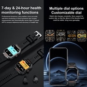 Rainbuvvy GT55 2.01 Inch Smart Watch Portable Bluetooth Headset IP67 Support Android 5.0/iOS 9 Compatible Sports Watch Silver
