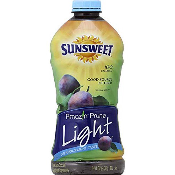 Sunsweet Light Prune Juice, 64 Fl. Oz. (Pack of 3)