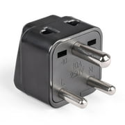 OREI Grounded Universal 2 in 1 Plug Adapter Type D for India, Africa & more - High Quality - CE Certified - RoHS Compliant WP-D-GN
