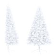 thumbnail image 4 of vidaXL Christmas Tree Half-Circle Artificial with Stand PVC, 4 of 43