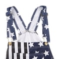 thumbnail image 6 of Blotona Women Men 4th of July Adjustable Straps Overalls American Flag Independence Day Denim Short Jumpsuit Denim Bib Shorts with Pocket, 6 of 8