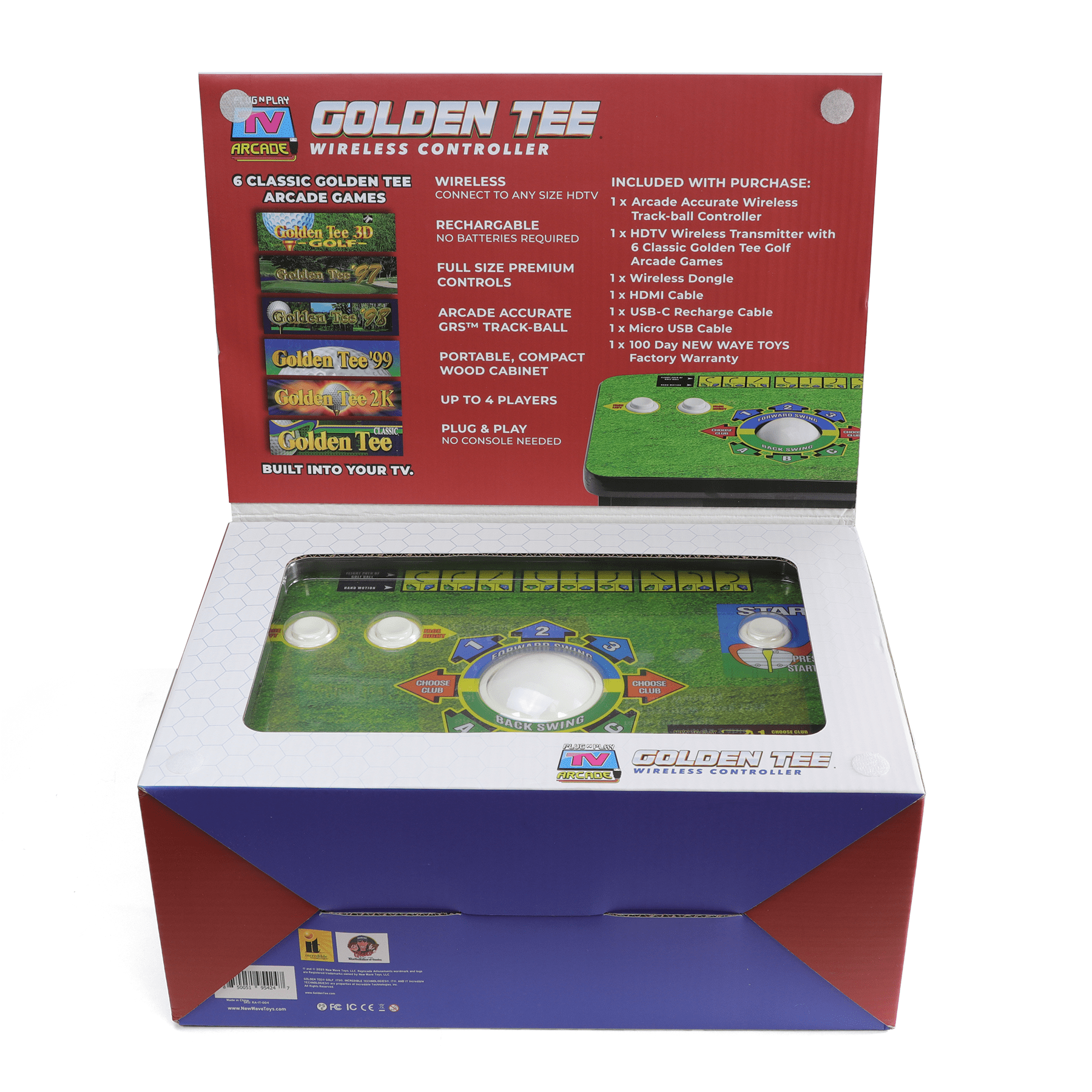 Golden Tee Plug and Play - Plays Six Classic Arcade Games