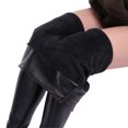 thumbnail image 1 of Qarigey Pantalones de cuero versátiles Leggings ajustados y cómodos para cualquier ocasión para mujer Leggings de cuero Prendas para la parte inferior del cuerpo Negro grueso+S, 1 of 6