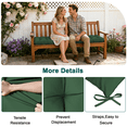 thumbnail image 4 of PUKNLY Porch Swing Cushion 60*20*4 in, 2-3 Seater Waterproof & Fade-Resistant Bench Seat Cushion Replacement with Strips, Outdoor Swing Pads for Camping, Beach, Garden, Patio, Balcony, Dark Green, 4 of 7
