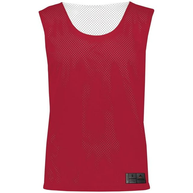 ASI 9717.408.M Pinnie Réversible en Maille pour Adulte, Écarlate et Blanc - Moyen
