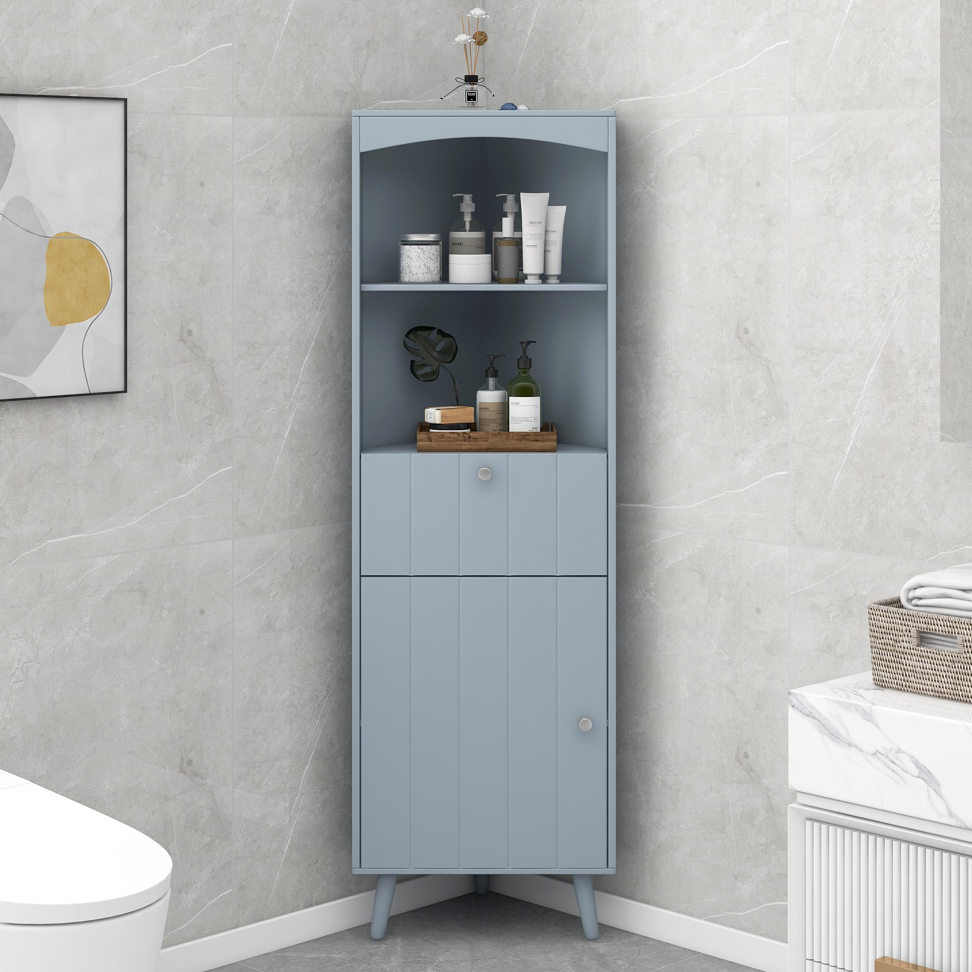 Ktaxon 60" Tall Bathroom Corner Free standing Bathroom Storage